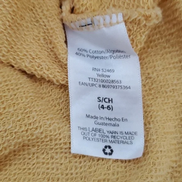 Time and Tru Crewneck Butter Yellow Sweatshirt - Picture 7 of 7